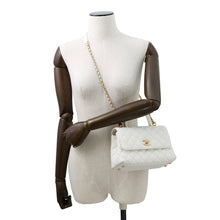 Load image into Gallery viewer, CHANEL Coco Handle 2WAY Handbag WhiteA92990 Caviar Leather Size XS
