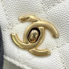 Load image into Gallery viewer, CHANEL Coco Handle 2WAY Handbag WhiteA92990 Caviar Leather Size XS
