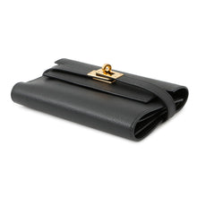 将图像加载到图库查看器中，HERMES Kelly wallet Black Epsom
