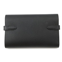 将图像加载到图库查看器中，HERMES Kelly wallet Black Epsom
