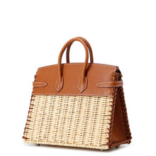 将图像加载到图库查看器中，HERMES Birkin Picnic Fauve Straw Barenia LeatherFauve Size 25
