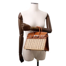 将图像加载到图库查看器中，HERMES Birkin Picnic Fauve Straw Barenia LeatherFauve Size 25
