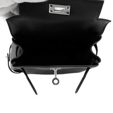 将图像加载到图库查看器中，HERMES Kelly Jump Black Swift Leather
