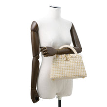 将图像加载到图库查看器中，LOUIS VUITTON Capucines BeigeM22181 Tweed Raffia Cotton Ribbon Lurex Yarn Size BB
