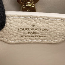 将图像加载到图库查看器中，LOUIS VUITTON Capucines BeigeM22181 Tweed Raffia Cotton Ribbon Lurex Yarn Size BB
