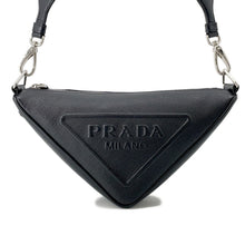 Load image into Gallery viewer, PRADA Triangle Bag Sapphire Shoulder Bag Black2VH155 Leather
