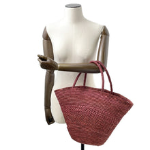 将图像加载到图库查看器中，The Row EMILIE Straw Bag Tote Bag RedW1627 Raffia
