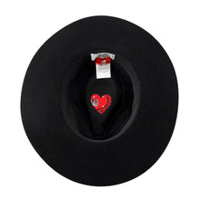 将图像加载到图库查看器中，HERMES Minicoo Heart Fauve Lelove Hat Size 57 Black FeltWool
