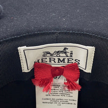 将图像加载到图库查看器中，HERMES Minicoo Heart Fauve Lelove Hat Size 57 Black FeltWool

