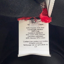 将图像加载到图库查看器中，HERMES Minicoo Heart Fauve Lelove Hat Size 57 Black FeltWool
