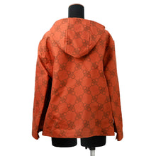 将图像加载到图库查看器中，HERMES Printed Serie Button Hooded Blouson Size 34 Brique Cotton78% Polyester22%

