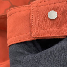 将图像加载到图库查看器中，HERMES Printed Serie Button Hooded Blouson Size 34 Brique Cotton78% Polyester22%
