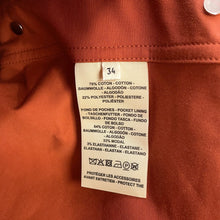 将图像加载到图库查看器中，HERMES Printed Serie Button Hooded Blouson Size 34 Brique Cotton78% Polyester22%
