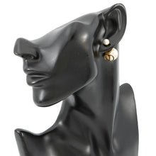 将图像加载到图库查看器中，Dior CD Star Earrings Faux Pearl Gold Plated
