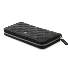 Load image into Gallery viewer, CHANEL Matelasse Zip Around Chozai Cloth BlackAP0242 Caviar Leather

