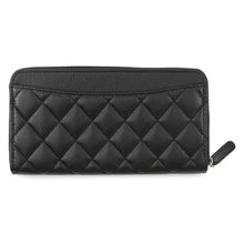 Load image into Gallery viewer, CHANEL Matelasse Zip Around Chozai Cloth BlackAP0242 Caviar Leather
