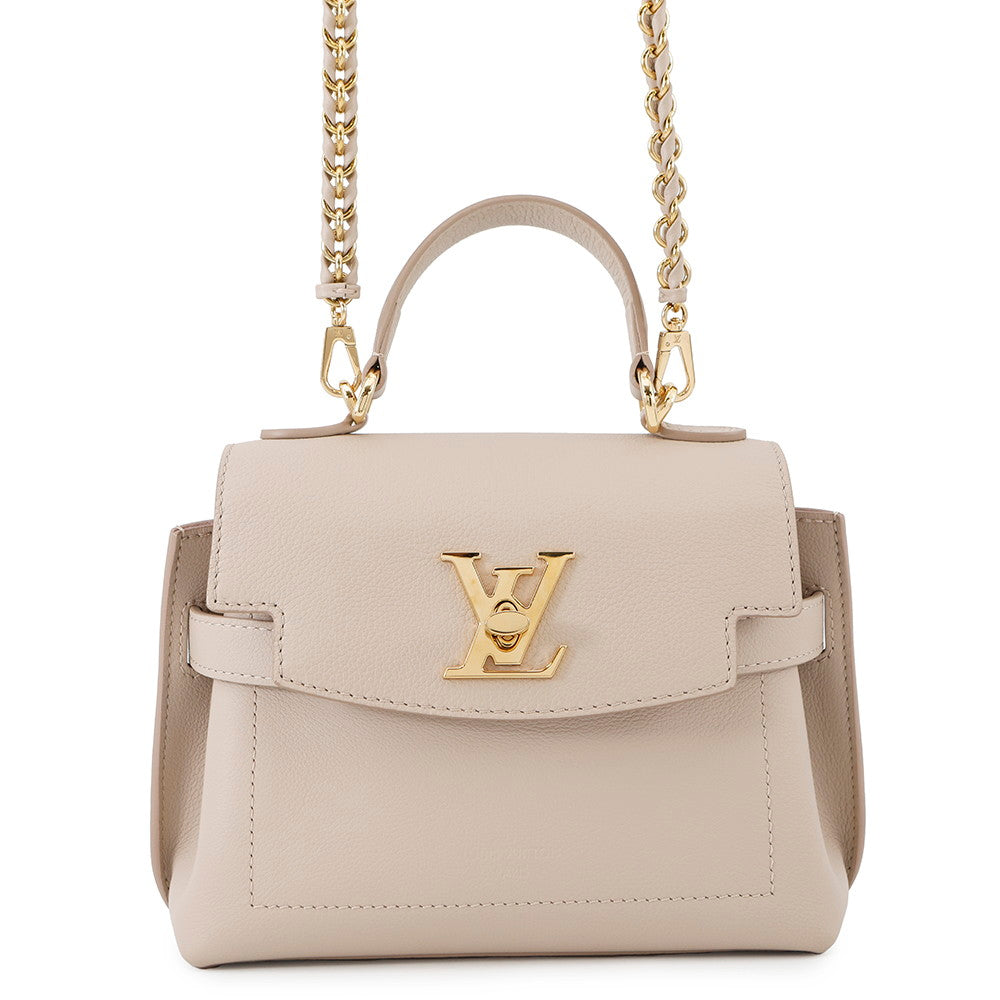 LOUIS VUITTON Lockme Ever GreigeM21052 Grained Calf Leather Size MINI