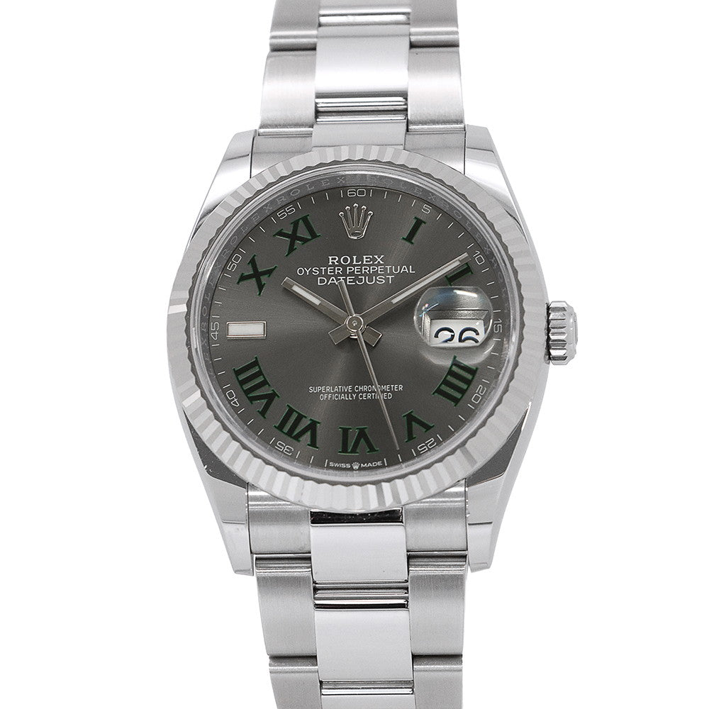 ROLEX Datejust W36mm Stainless Steel K18WG Slate Dial126234