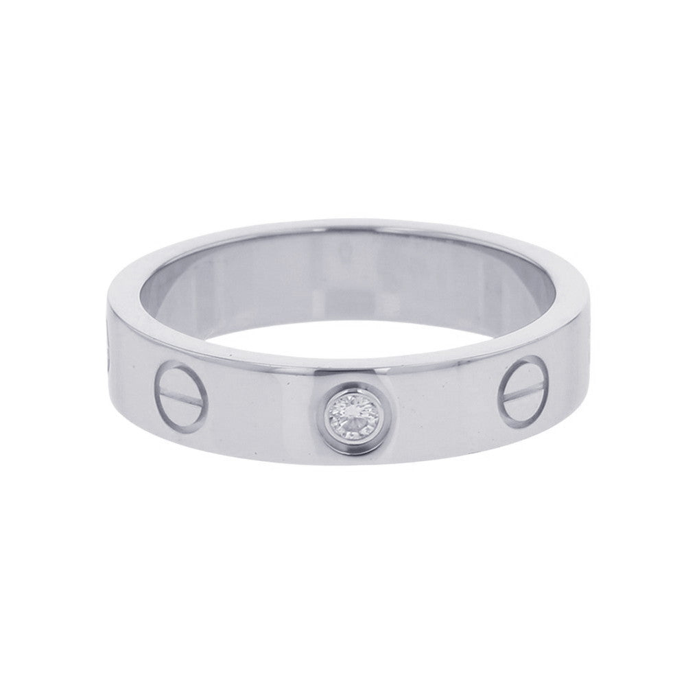 CARTIER Love Ring Small Model Diamond Size 50/#10 SmallB4050550/B4050500 18K White Gold