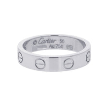 将图像加载到图库查看器中，CARTIER Love Ring Small Model Diamond Size 50/#10 SmallB4050550/B4050500 18K White Gold

