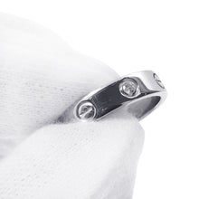 将图像加载到图库查看器中，CARTIER Love Ring Small Model Diamond Size 50/#10 SmallB4050550/B4050500 18K White Gold
