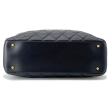 Load image into Gallery viewer, CHANEL Matelasse CC Logo Chain Tote Black Leather
