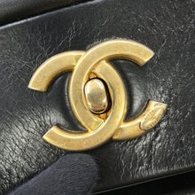Load image into Gallery viewer, CHANEL Matelasse CC Logo Chain Tote Black Leather
