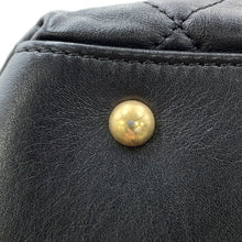 Load image into Gallery viewer, CHANEL Matelasse CC Logo Chain Tote Black Leather
