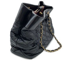 Load image into Gallery viewer, CHANEL Matelasse CC Logo Chain Tote Black Leather
