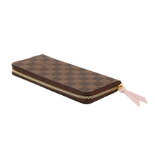 将图像加载到图库查看器中，LOUIS VUITTON Portefeuille Clemence Rose BallerineN41626 Damier Ebene Canvas
