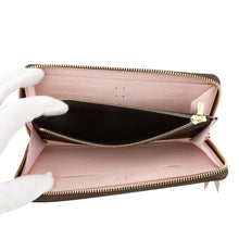 将图像加载到图库查看器中，LOUIS VUITTON Portefeuille Clemence Rose BallerineN41626 Damier Ebene Canvas
