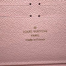 Load image into Gallery viewer, LOUIS VUITTON Portefeuille Clemence Rose BallerineN41626 Damier Ebene Canvas
