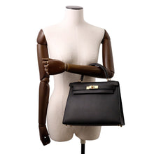 Load image into Gallery viewer, HERMES Kelly Sellier Black Epsom Size 28
