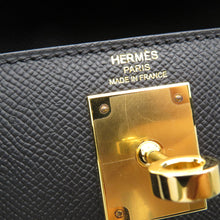 Load image into Gallery viewer, HERMES Kelly Sellier Black Epsom Size 28
