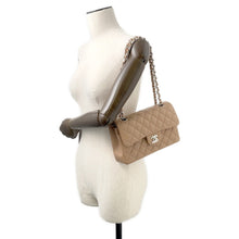 将图像加载到图库查看器中，CHANEL Matelasse W Flap ChainShoulder Bag BeigeA01113 Lambskin Size 23
