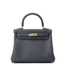 将图像加载到图库查看器中，HERMES Kelly Retourne Sewing Verso Grimist/Black Swift Leather Size 25
