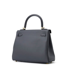 Load image into Gallery viewer, HERMES Kelly Retourne Sewing Verso Grimist/Black Swift Leather Size 25
