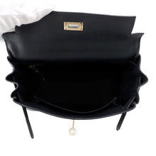Load image into Gallery viewer, HERMES Kelly Retourne Sewing Verso Grimist/Black Swift Leather Size 25

