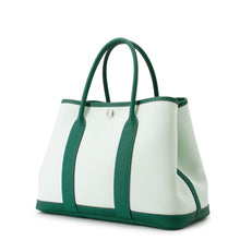 Load image into Gallery viewer, HERMES Garden Party VertPeppermint/VertMoyen Toile Military Negonda Leather Size TPM
