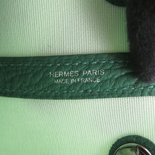 Load image into Gallery viewer, HERMES Garden Party VertPeppermint/VertMoyen Toile Military Negonda Leather Size TPM

