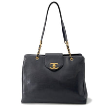将图像加载到图库查看器中，CHANEL Supermodel Chain Tote BlackA01992 Caviar Leather
