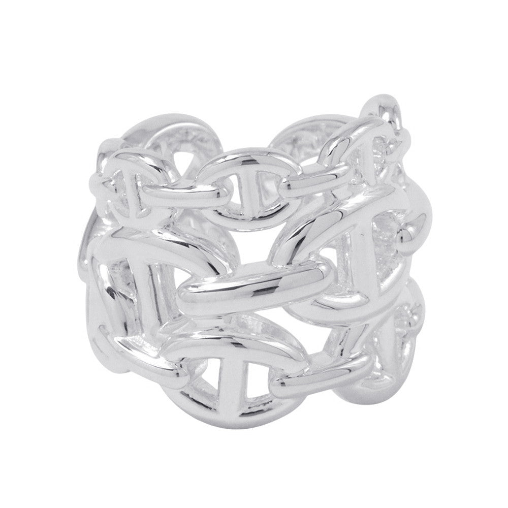 HERMES Chaine d'Ancre Anchene Ring Size GM/50/#10 SV925
