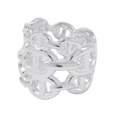 将图像加载到图库查看器中，HERMES Chaine d&#39;Ancre Anchene Ring Size GM/50/#10 SV925
