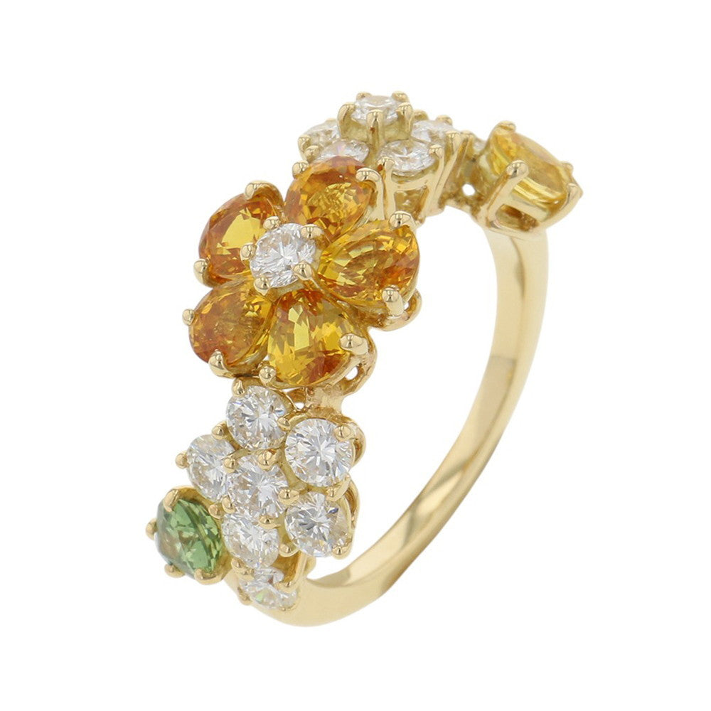 Van Cleef & Arpels Folie des Pres Ring Size Approximately No. 14 18K Yellow Gold