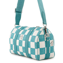 将图像加载到图库查看器中，LOUIS VUITTON City Keepall Turquoise/WhiteN50076 damier checkerboard
