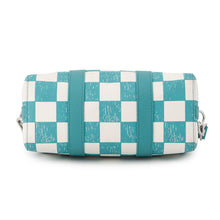 将图像加载到图库查看器中，LOUIS VUITTON City Keepall Turquoise/WhiteN50076 damier checkerboard
