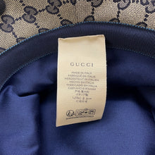 将图像加载到图库查看器中，GUCCI GG Canvas bucket hat Size XL Beige/Navy576587 Polyester68% Cotton16% Nylon16%
