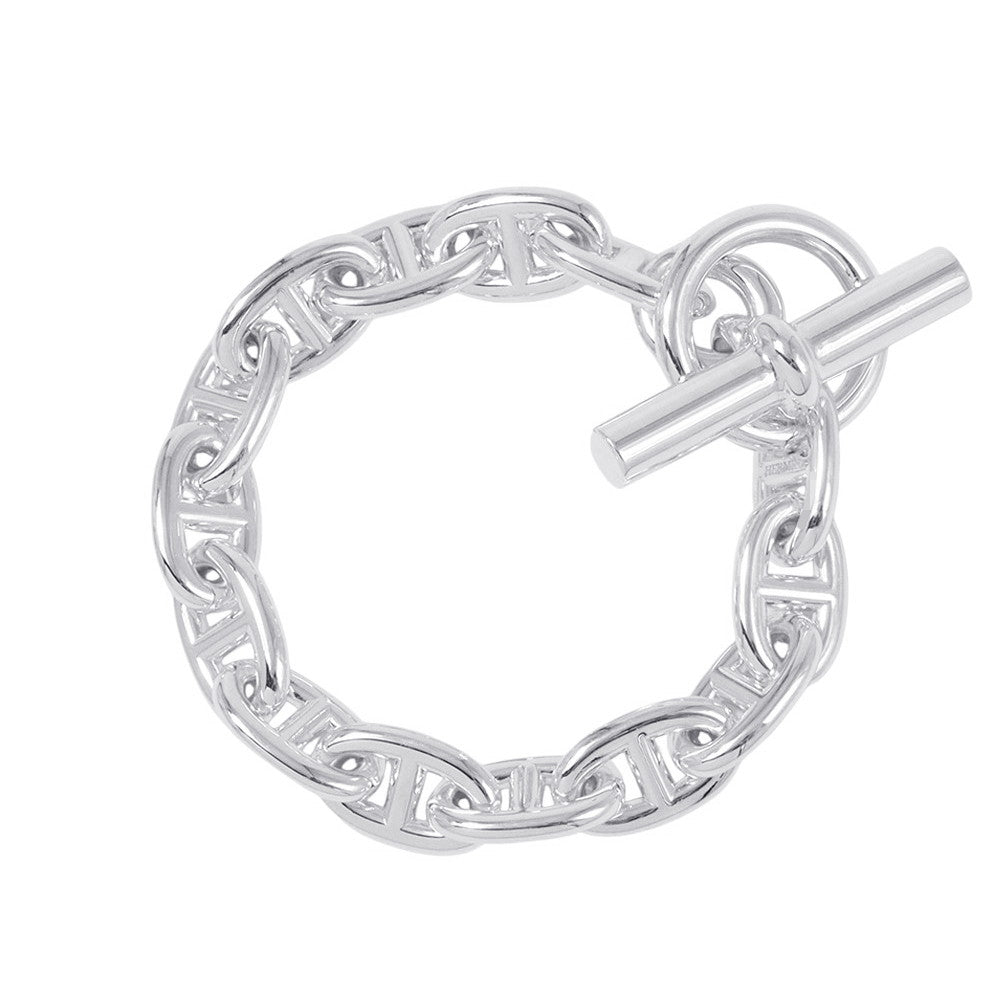HERMES Chaine d'Ancre Bracelet 14 frames Size MM SV925