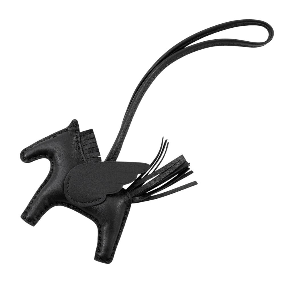 HERMES Rodeo Pegasus So Black Lambskin Size PM