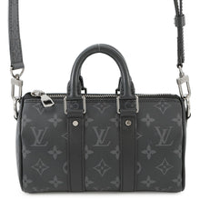将图像加载到图库查看器中，LOUIS VUITTON Keepall NoirM45947 Monogram Eclipse Reverse Size XS
